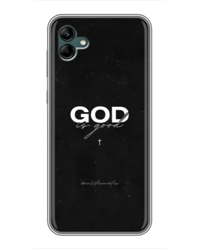 Чехол для Samsung Galaxy A04 с картинкой «GOD — Бог над всем»