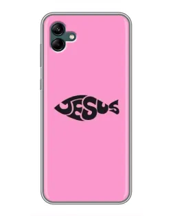 Чохол для Samsung Galaxy A04 з картинкою «Рожевий символ Jesus»