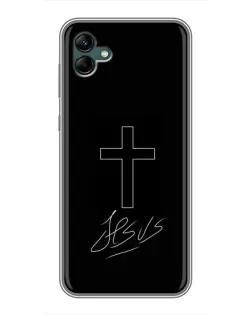 Чохол для Samsung Galaxy A04 з картинкою «Графічний хрест Jesus»