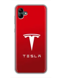 Чохол для Samsung Galaxy A04 з картинкою «Tesla Red Classic»