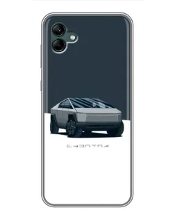 Чохол для Samsung Galaxy A04 з картинкою «Сріблястий Cybertruck Tesla»