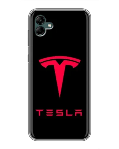 Чохол для Samsung Galaxy A04 з картинкою «Tesla Red Logo»