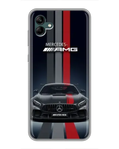 Чехол для Samsung Galaxy A04 с картинкой «Mercedes — белый карбон»