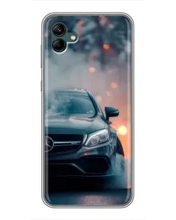 Чехол для Samsung Galaxy A04 с картинкой «Mercedes — ночной город»