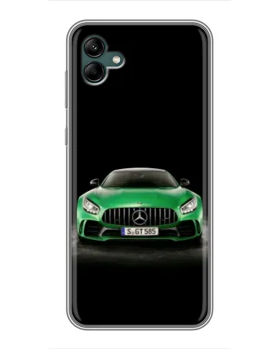 Чехол для Samsung Galaxy A04 с картинкой «Mercedes — неоновый лого»