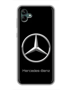 Чехол для Samsung Galaxy A04 с картинкой «Mercedes Silver Logo»