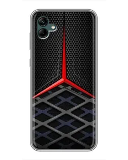 Чехол для Samsung Galaxy A04 с картинкой «Mercedes Carbon Grid»