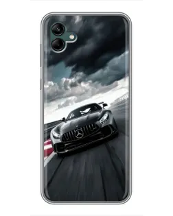 Чехол для Samsung Galaxy A04 с картинкой «Гоночный Mercedes AMG»