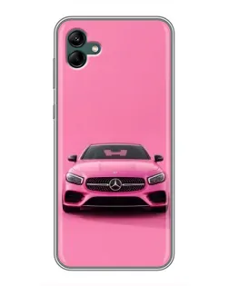 Чехол для Samsung Galaxy A04 с картинкой «Розовый Mercedes AMG»