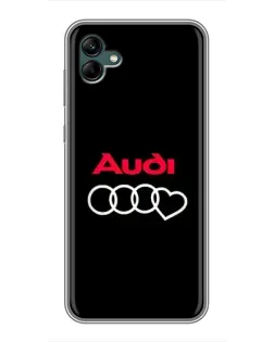 Чехол для Samsung Galaxy A04 с картинкой «Логотип Audi Heart»
