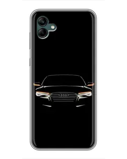 Чехол для Samsung Galaxy A04 с картинкой «Audi — ночной контур»