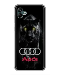 Чехол для Samsung Galaxy A04 с картинкой «Пантера и Audi»