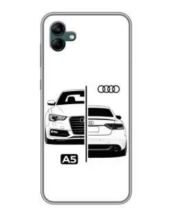 Чехол для Samsung Galaxy A04 с картинкой «Audi — контрастный дизайн»