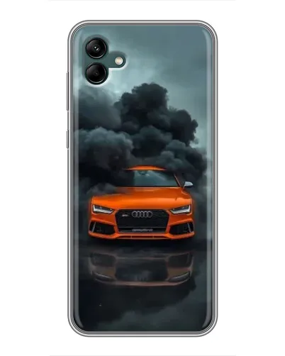 Чехол для Samsung Galaxy A04 с картинкой «Audi в облаках дыма»