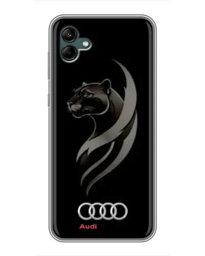 Чехол для Samsung Galaxy A04 с картинкой «Графика — пантера и Audi»