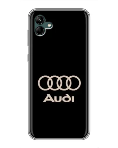 Чехол для Samsung Galaxy A04 с картинкой «Audi — золотой логотип»
