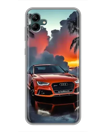 Чехол для Samsung Galaxy A04 с картинкой «Audi — закат»