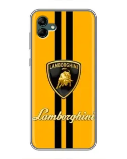 Чехол для Samsung Galaxy A04 с картинкой «Lamborghini Stripe желтый»