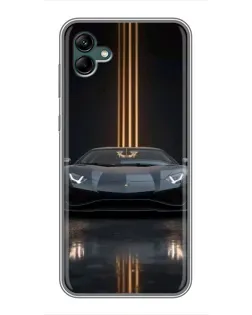 Чехол для Samsung Galaxy A04 с картинкой «Lamborghini золотые линии»