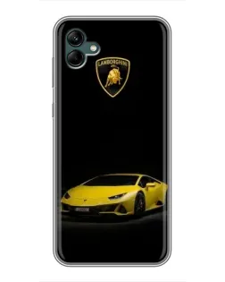 Чехол для Samsung Galaxy A04 с картинкой «Lamborghini желтый акцент»