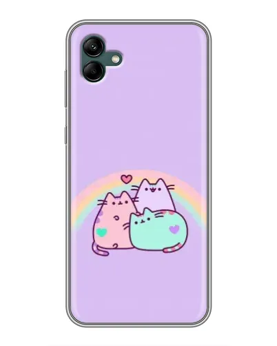 Чохол для Samsung Galaxy A04 з картинкою «Веселкові Пушини»