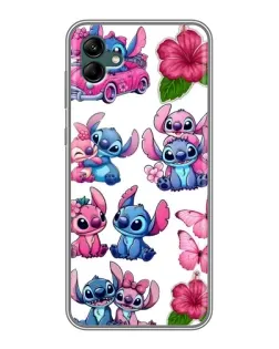 Чехол для Samsung Galaxy A04 с картинкой «Стикеры Stitch и Angel»