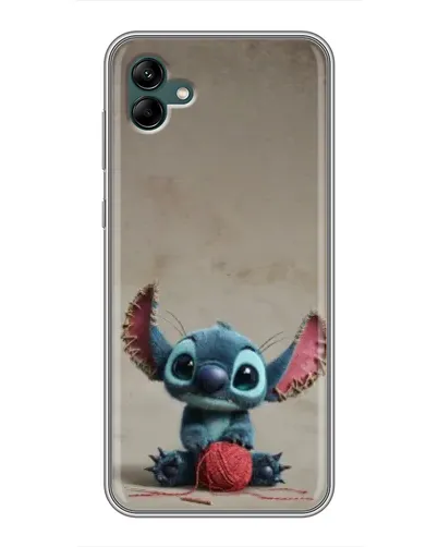 Чехол для Samsung Galaxy A04 с картинкой «Стич на коричневом фоне»
