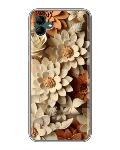 Чохол для Samsung Galaxy A04 з картинкою «Бежевий флористичний декор»