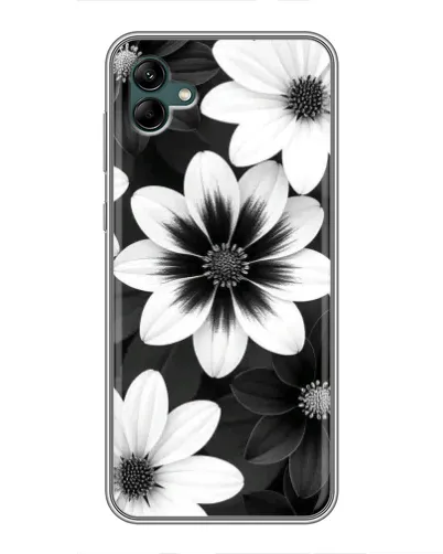 Чохол для Samsung Galaxy A04 з картинкою «Монохромні айстри»