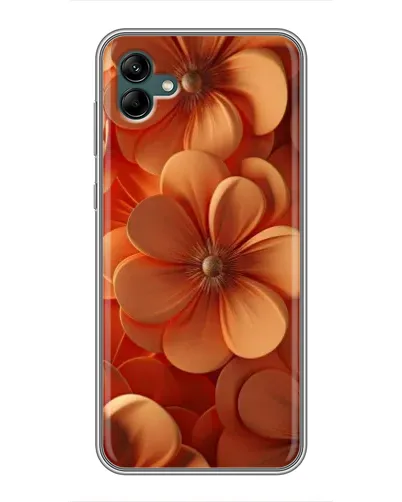 Чохол для Samsung Galaxy A04 з картинкою «Помаранчева макро квітка»