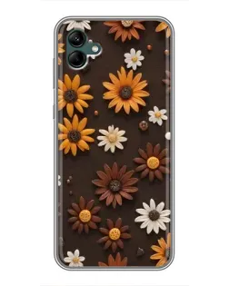 Чохол для Samsung Galaxy A04 з картинкою «Візерунок з маленьких соняшників»