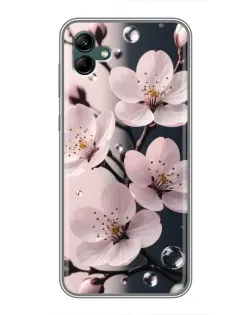 Чохол для Samsung Galaxy A04 з картинкою «Ніжня сакура та краплі»
