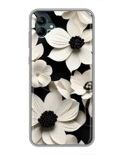Чохол для Samsung Galaxy A04 з картинкою «Об'ємні білі квіти»