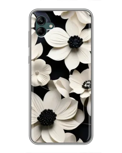 Чохол для Samsung Galaxy A04 з картинкою «Об'ємні білі квіти»