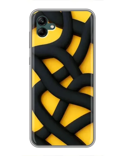 Чохол для Samsung Galaxy A04 з картинкою «Чорне жовте переплетення»