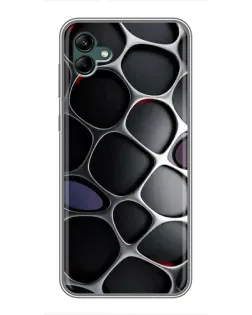 Чохол для Samsung Galaxy A04 з картинкою «Об'ємна темна решітка»
