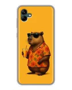 Чехол для Samsung Galaxy A04 с картинкой «Капибара на отдыхе»