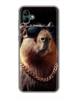 Чехол для Samsung Galaxy A04 с картинкой «Капибара золотая цепь»