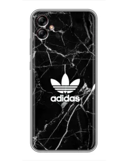 Чехол для Samsung Galaxy A04e (A042) с картинкой «Белый мрамор Adidas»