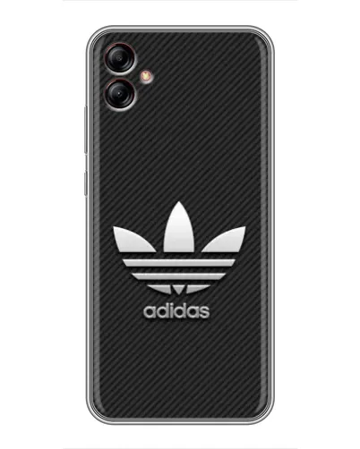Чехол для Samsung Galaxy A04e (A042) с картинкой «Adidas Карбоновая текстура»