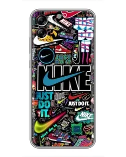 Чохол для Samsung Galaxy A04e (A042) з картинкою «Яскравий колаж Nike»