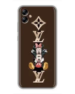 Чехол для Samsung Galaxy A04e (A042) с картинкой «LV и Микки Маус»
