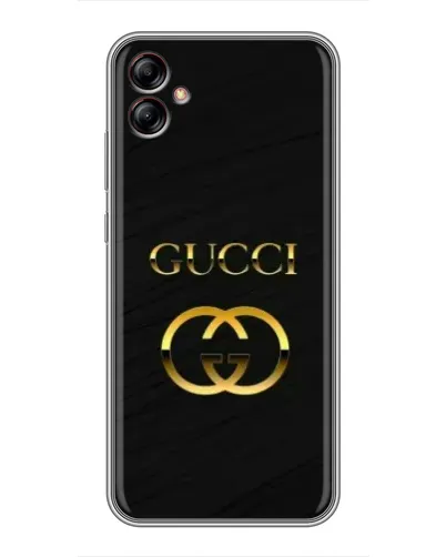 Чехол для Samsung Galaxy A04e (A042) с картинкой «Золотой логотип Gucci»