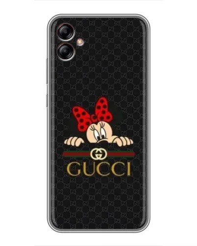 Чехол для Samsung Galaxy A04e (A042) с картинкой «Минни Маус Gucci — черный»