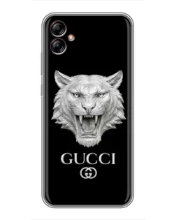 Чехол для Samsung Galaxy A04e (A042) с картинкой «Gucci — серебряный лев» Чехол для Samsung Galaxy A04e (A042) с картинкой «Gucci — серебряный лев»