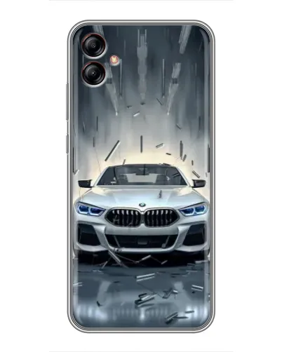 Чехол для Samsung Galaxy A04e (A042) с картинкой «BMW в свете фар»