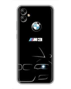 Чехол для Samsung Galaxy A04e (A042) с картинкой «Минималистичный принт BMW M3»