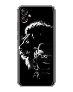 Чехол для Samsung Galaxy A04e (A042) с картинкой «BMW и лев»
