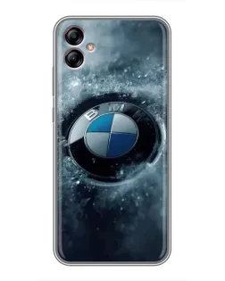 Чехол для Samsung Galaxy A04e (A042) с картинкой «Логотип BMW — лед»