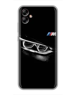 Чехол для Samsung Galaxy A04e (A042) с картинкой «BMW — взгляд тигра»